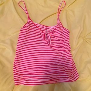 Red and White Crop Top